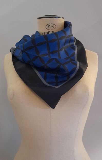 Set of two silk squares decorated with a...