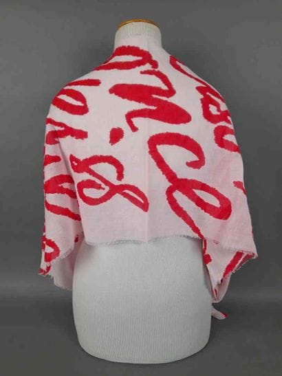 VIVIENNE WESTWOOD.
Fringed wool scarf decorated...