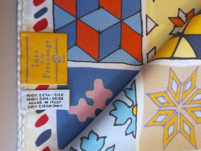 INES DE LA FRESSANGE.
Silk twill square with...