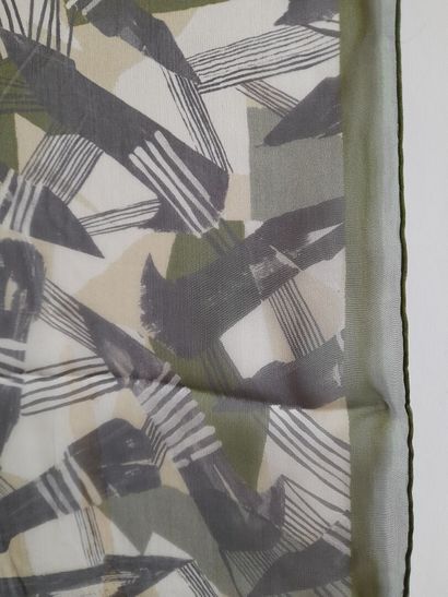 BALLY.
Set of two chiffon scarves with geometric...