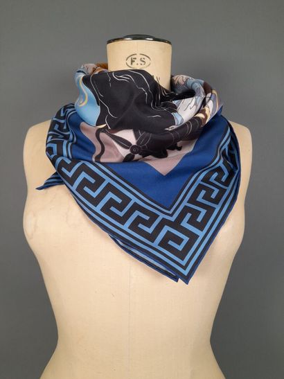 RUBINACCI.
Silk twill square with polychrome...