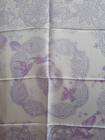 NINA RICCI.
Silk twill square decorated with...