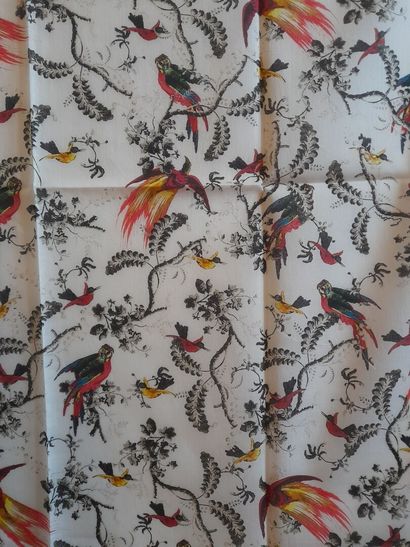 ERDEM.
Cotton square decorated with polychrome...
