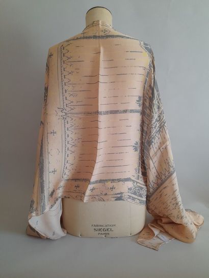 JANE CARR.
Set of two silk scarves decorated...