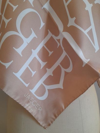 JAEGER.
Silk twill square decorated with...
