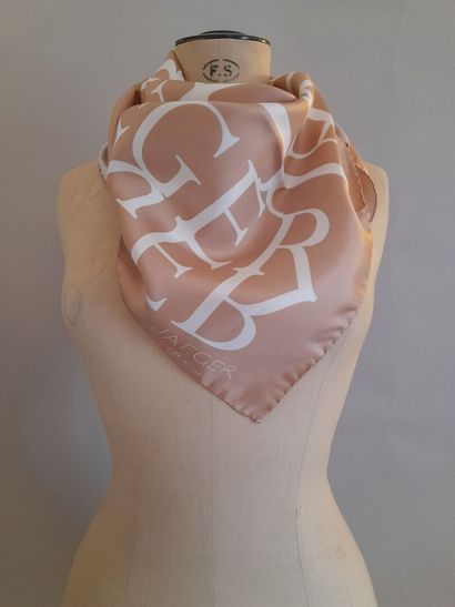 JAEGER.
Silk twill square decorated with...