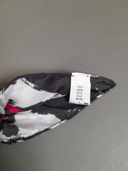 BALENCIAGA.
Silk twill scarf with black,...