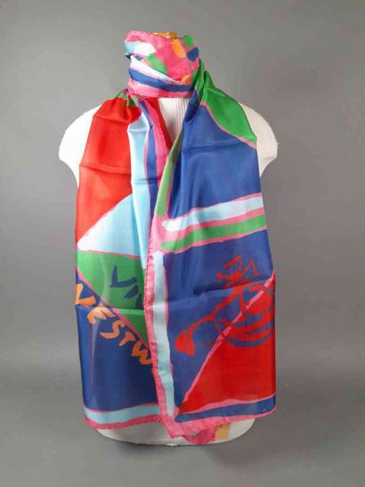 VIVIENNE WESTWOOD.
Silk scarf with geometric...
