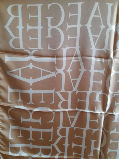 JAEGER.
Silk twill square decorated with...