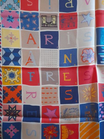 INES DE LA FRESSANGE.
Silk twill square with...