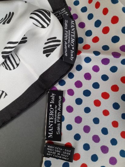 MANTERO.
Lot including:
- Silk twill square...