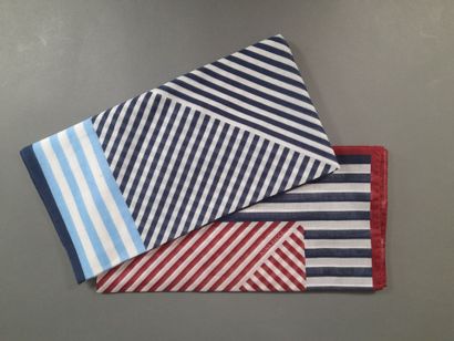 NINA RICCI.
Set of two cotton squares decorated...
