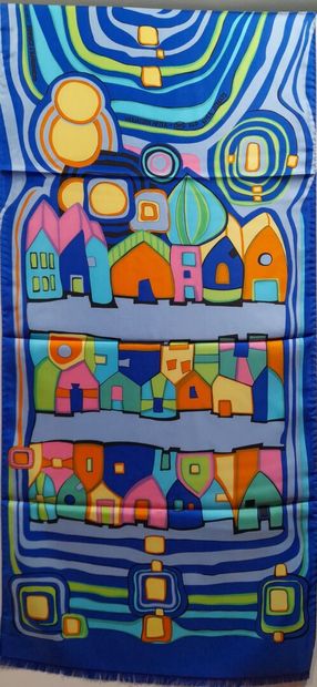 FREYWILLE, Hommage à HUNDERTWASSER.
Echarpe...