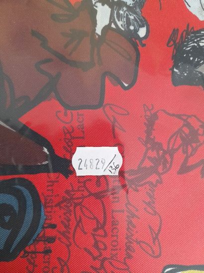 CHRISTIAN LACROIX.
Carré en twill de soie...