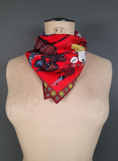 CHRISTIAN LACROIX.
Carré en twill de soie...