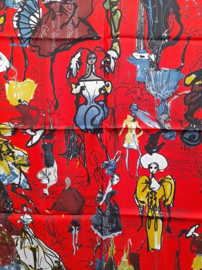 CHRISTIAN LACROIX.
Carré en twill de soie...