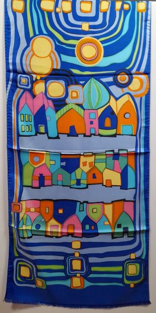 FREYWILLE, Hommage à HUNDERTWASSER.
Echarpe...