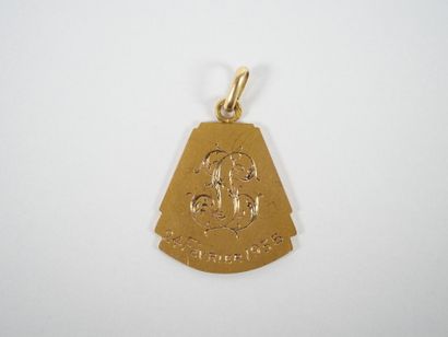 18K yellow gold religious medal in the form...