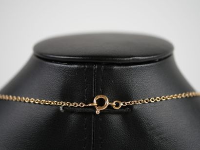 Necklace in 18K yellow gold, the links decorated...