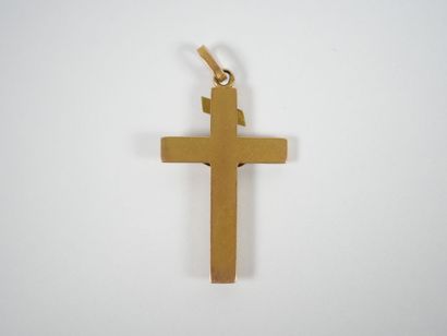 Cross-pendant in 18K yellow gold, Christ...