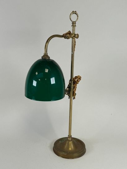 Lampe de bureau en laiton réglable en hauteur,...