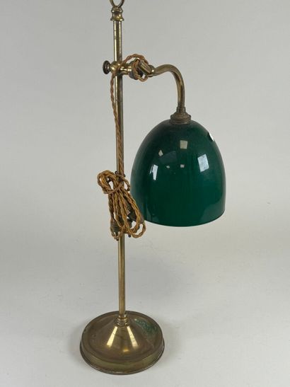 Lampe de bureau en laiton réglable en hauteur,...