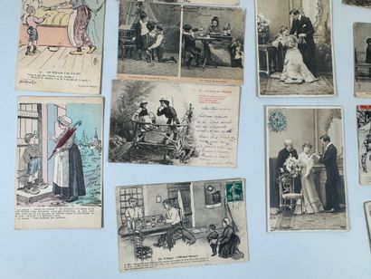 Petite collection de cartes postales Humoristiques...