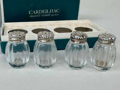 CARDEILHAC - CHRISTOFLE.
Quatre salerons...