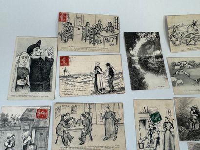 Petite collection de cartes postales Humoristiques...