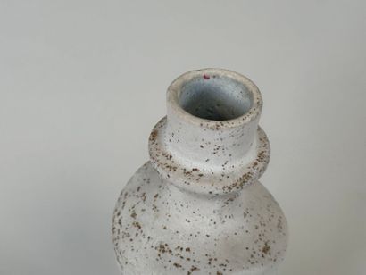 Bouteille ou vase en céramique sur fond blanc...