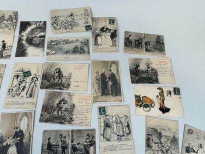 Petite collection de cartes postales Humoristiques...