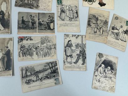 Petite collection de cartes postales Humoristiques...