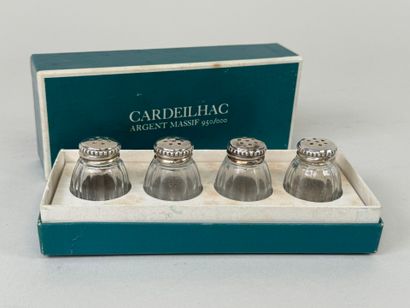 CARDEILHAC - CHRISTOFLE.
Quatre salerons...