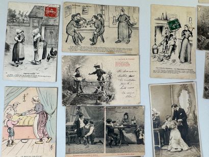 Petite collection de cartes postales Humoristiques...