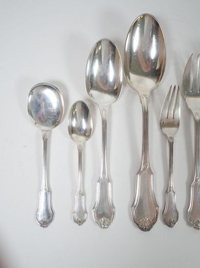 An important Minerve hallmarked silver menagère...