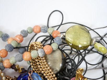 Lot of costume jewelry including necklaces,...