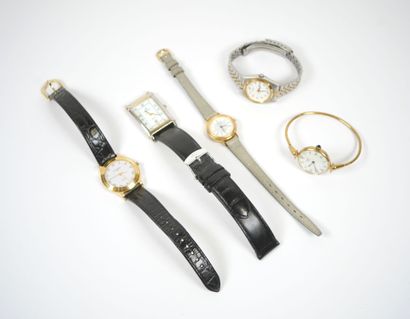 Lot of five fancy ladies' wristwatches in...