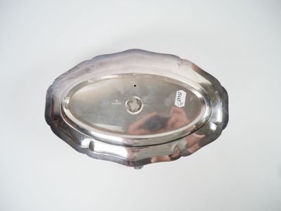 Sauce boat on its fixed silver display stand,...