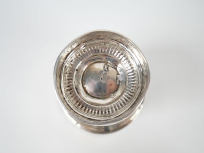 Silver tulip tumbler, Minerve hallmark, resting...