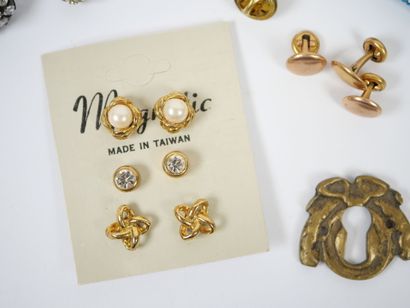 Lot of costume jewelry including ear clips,...