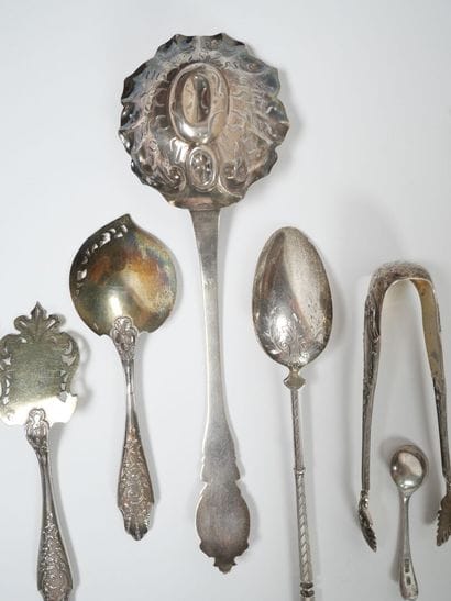 Silver and silver-plated set including a...