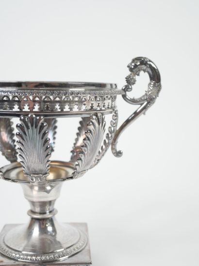 Minerve hallmarked silver openwork jam holder...