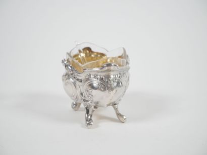 Set of four Minerve hallmarked silver salerons...