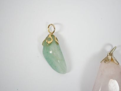 Silver or metal sautoir necklace set with...