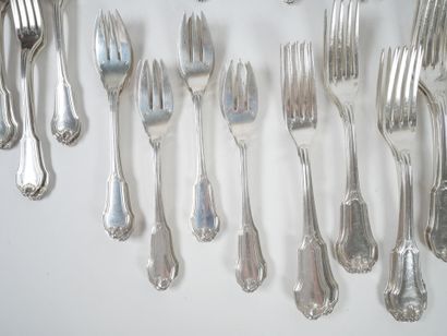 An important Minerve hallmarked silver menagère...