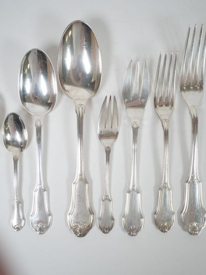 An important Minerve hallmarked silver menagère...