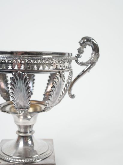 Minerve hallmarked silver openwork jam holder...