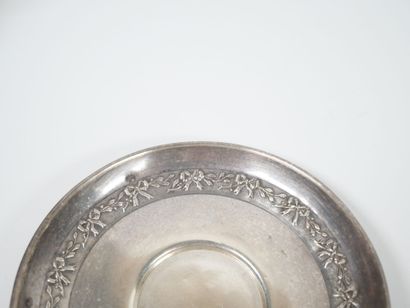 Silver cup and saucer, Minerve hallmark,...