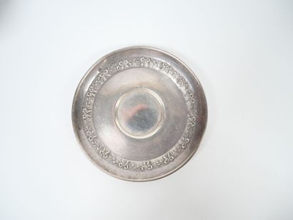 Silver cup and saucer, Minerve hallmark,...
