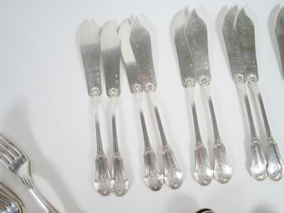 An important Minerve hallmarked silver menagère...